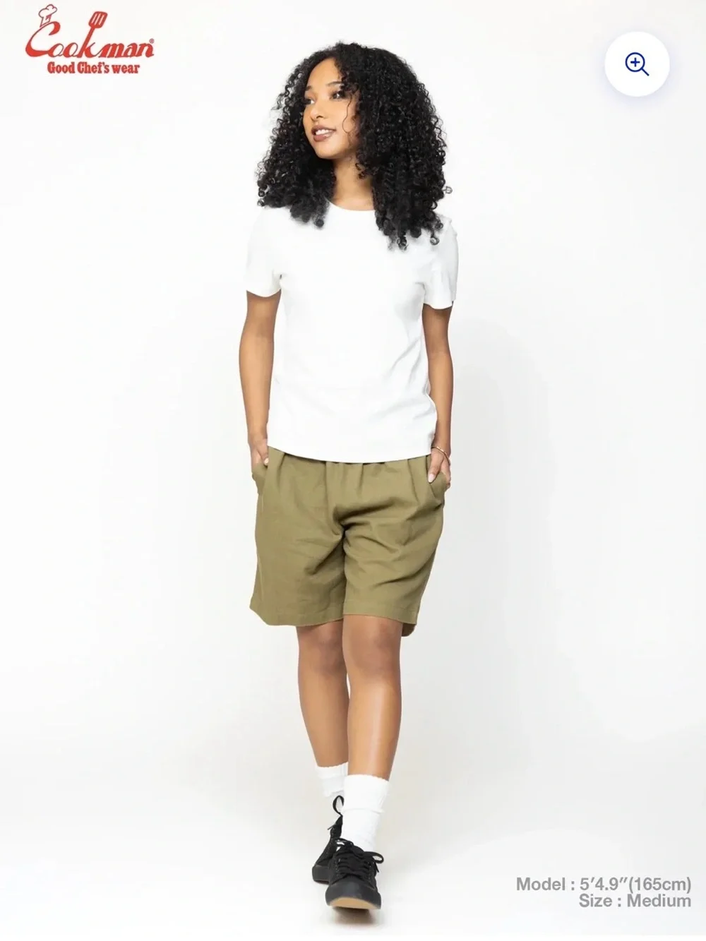 Unisex Two-Tone Shorts in Black and Olive